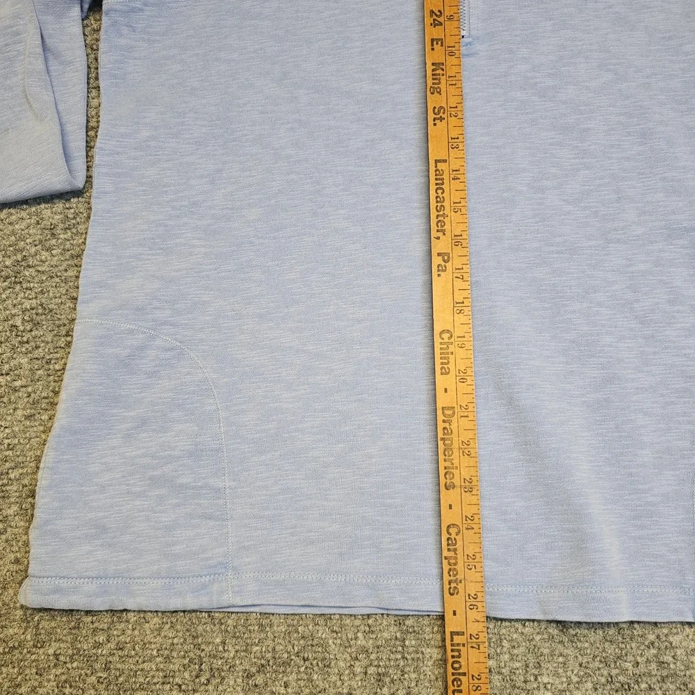 ORVIS Mens Light Blue Heathered‎ Quarter Zip Pullover Sweatshirt XL